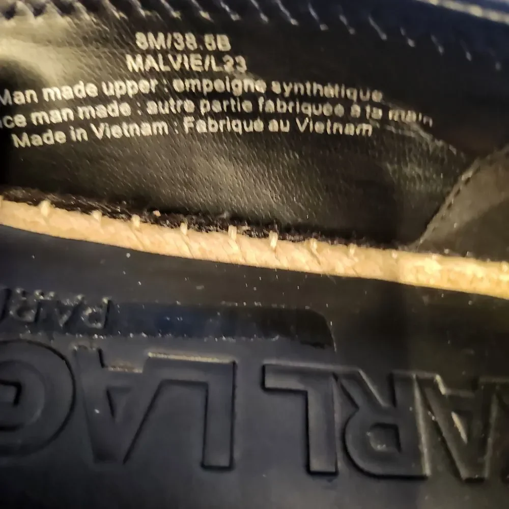 Karl Lagerfeld Black Espadrilles with Heart and Star Details